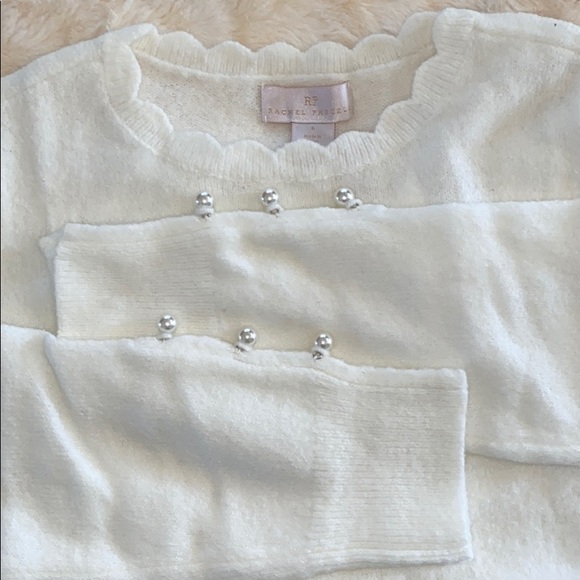 Rachel Parcell Scalloped Crewneck Sweater - Picture 6 of 8